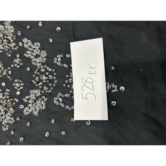 Club Z Collection Beaded V-Neck Tunic Top Black Sz Large 3/4 Sleeve Embellished - Picture 8 of 9